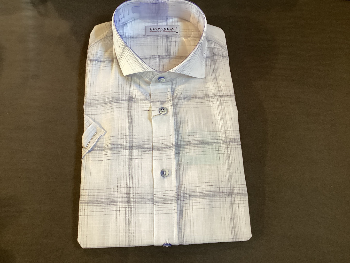 Plaid Short Sleeve Sport Shirt