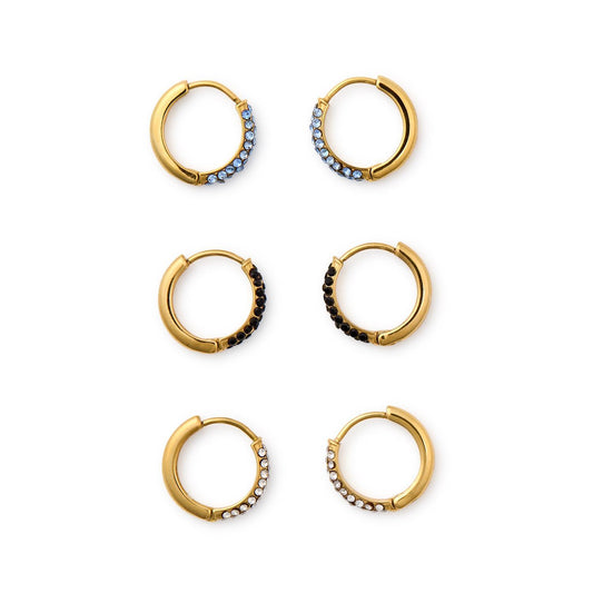 Pave Huggie Hoops