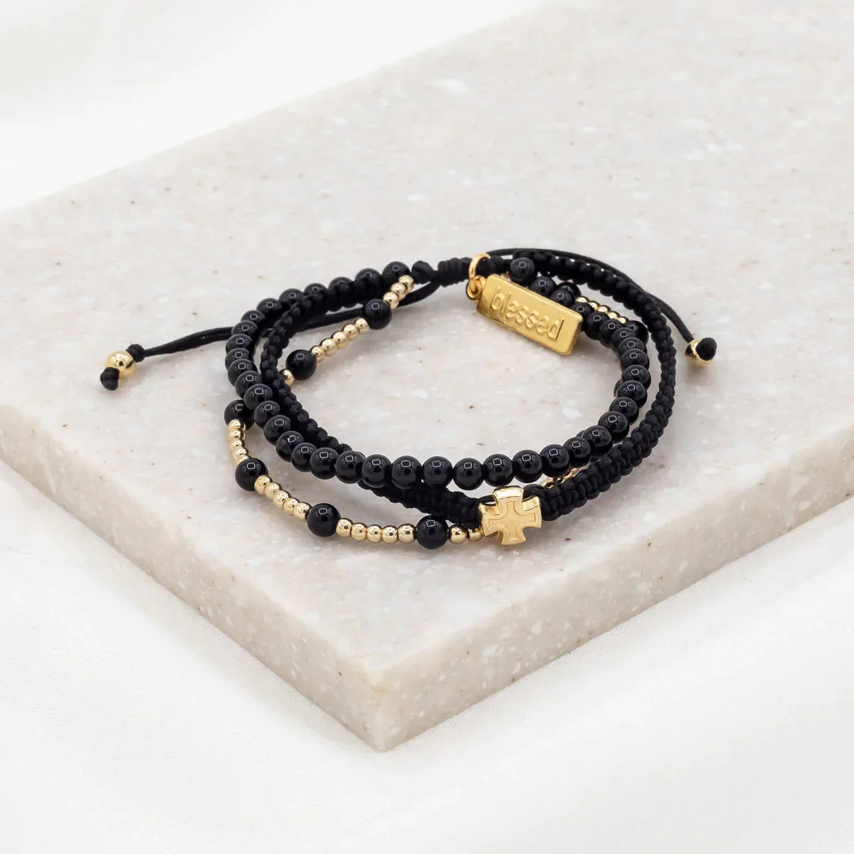 Be Still Bracelet Black Agate