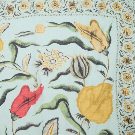 Joy Print Aqua Scarf