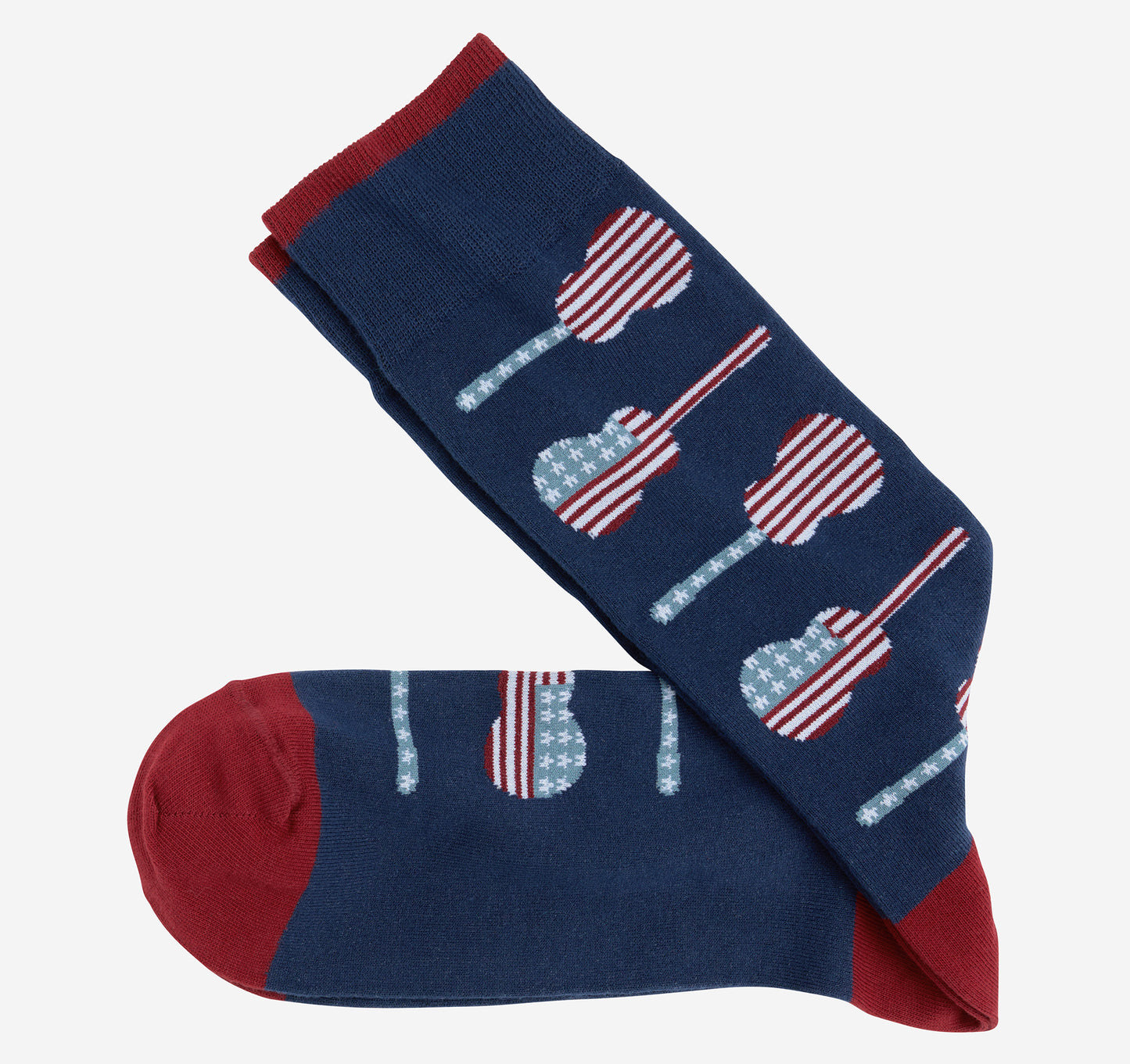 Blue American Guitar Socks