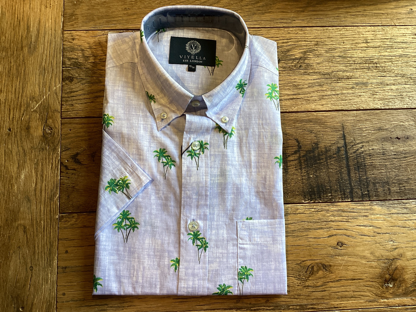 Palm Tree Short Sleeve Sport Shirt