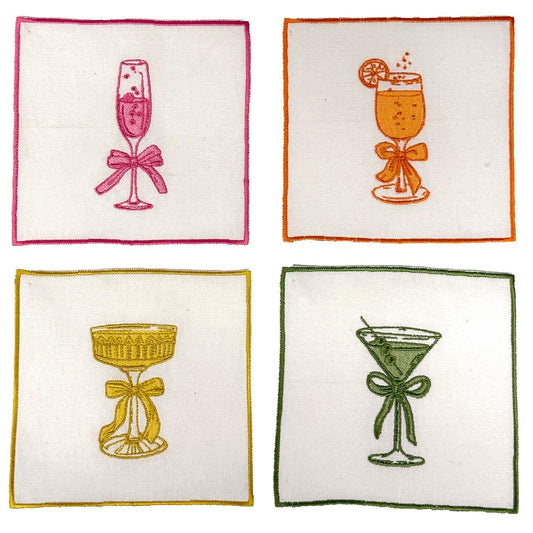Cheers Set of 4 Cocktail Napkins