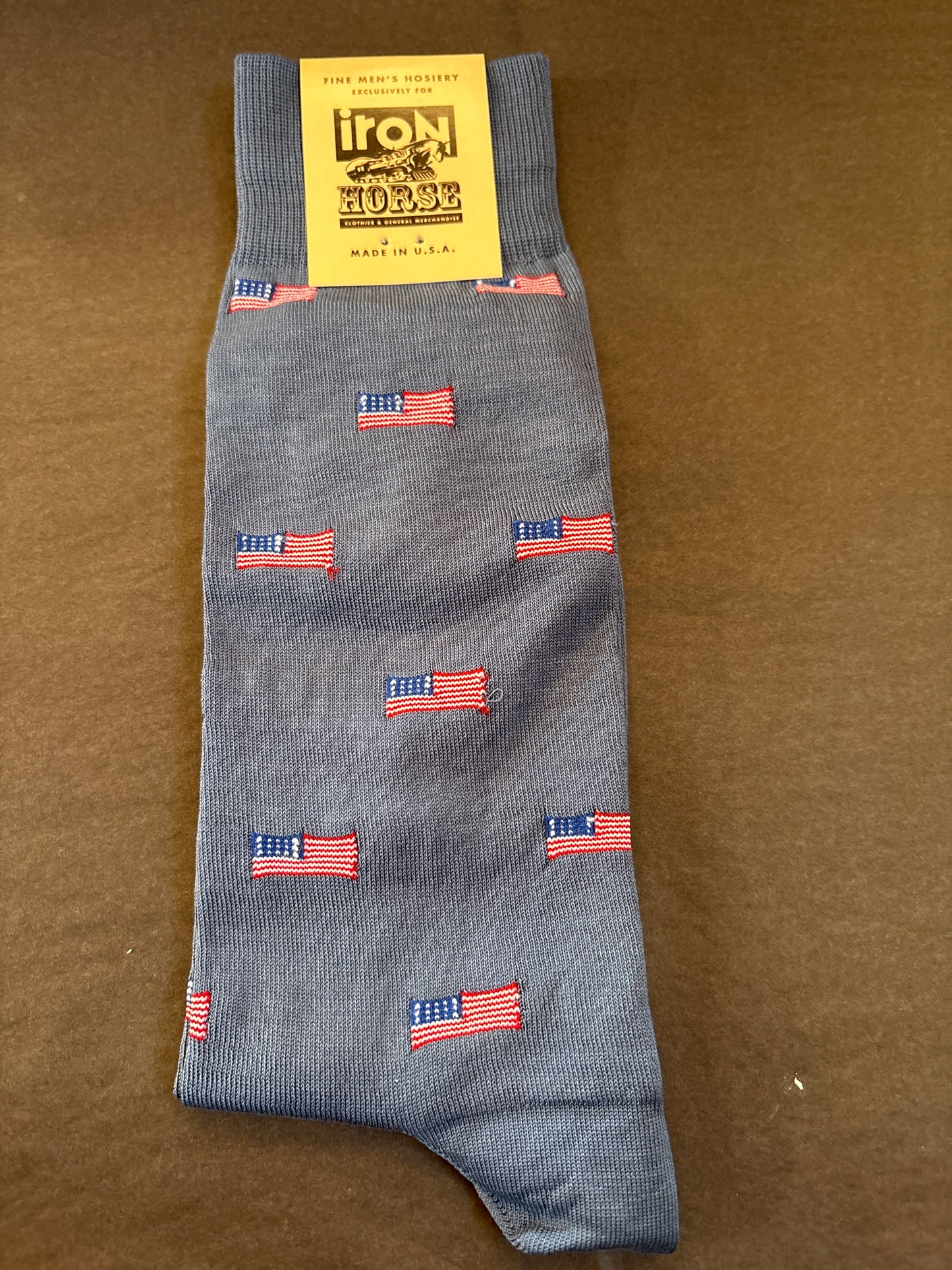 Indigo With American Flag Socks
