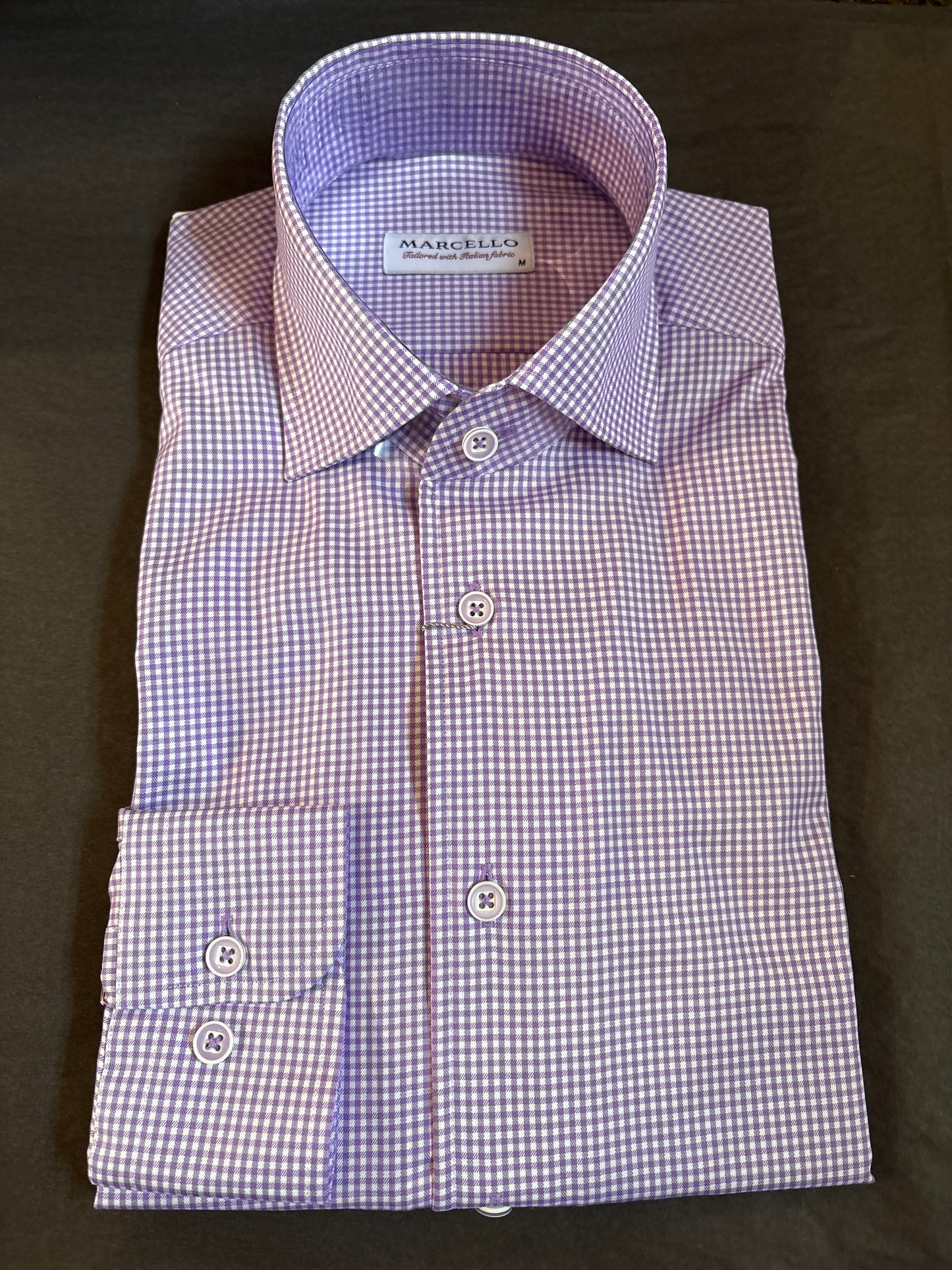 Lilac Gingham Marcello Sport Shirt