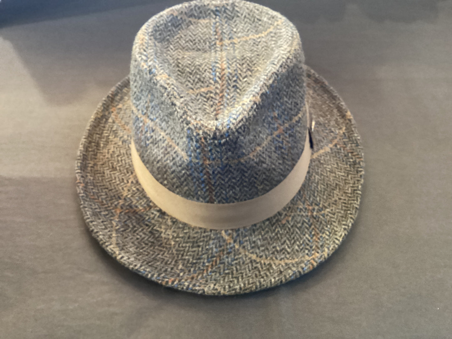 Plaid Wool Banded Hat