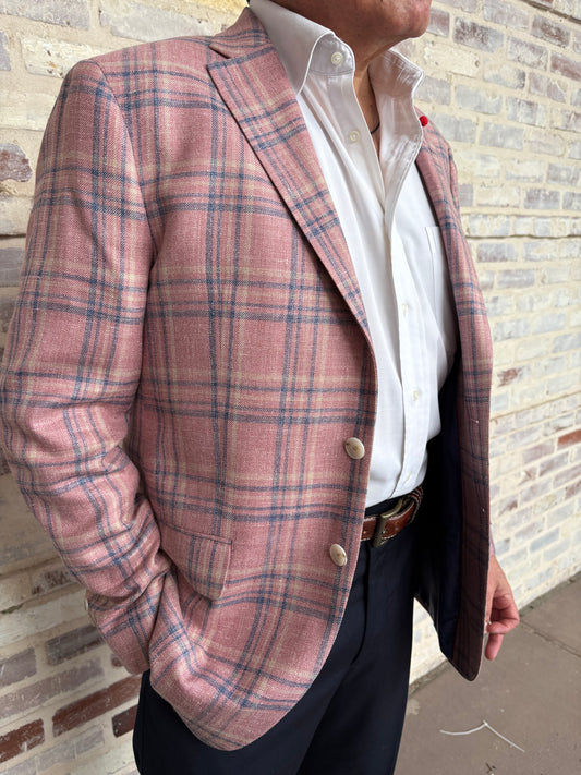 TailoRed Pink/Blue Check Sports Coat