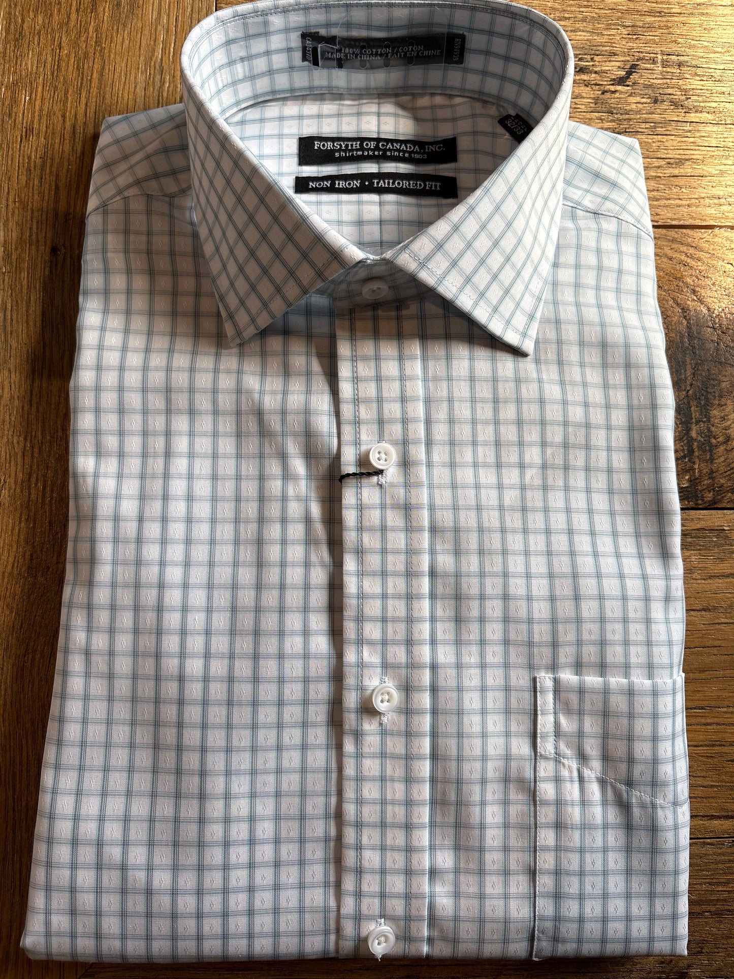 Dobby Grid Check Dress Shirt