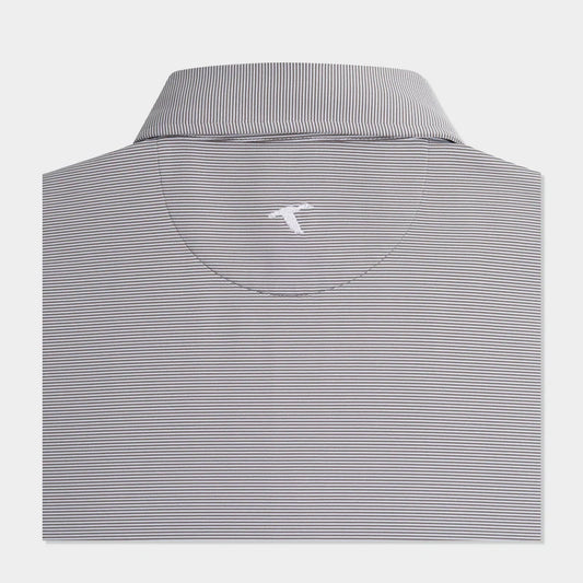 LSU Interlocking Club Pinstripe Performance Polo