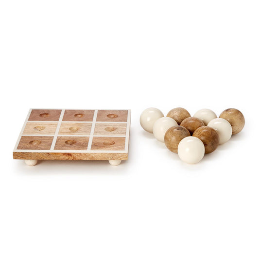 Footed Tic-Tac-Toe Game with Balls