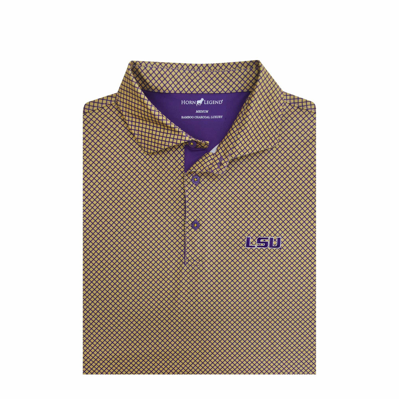 LSU Tigers Gold Mosaic Polo
