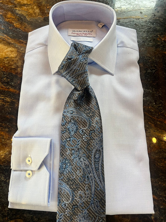 Bruno Piattelli Blue Paisley Silk Tie