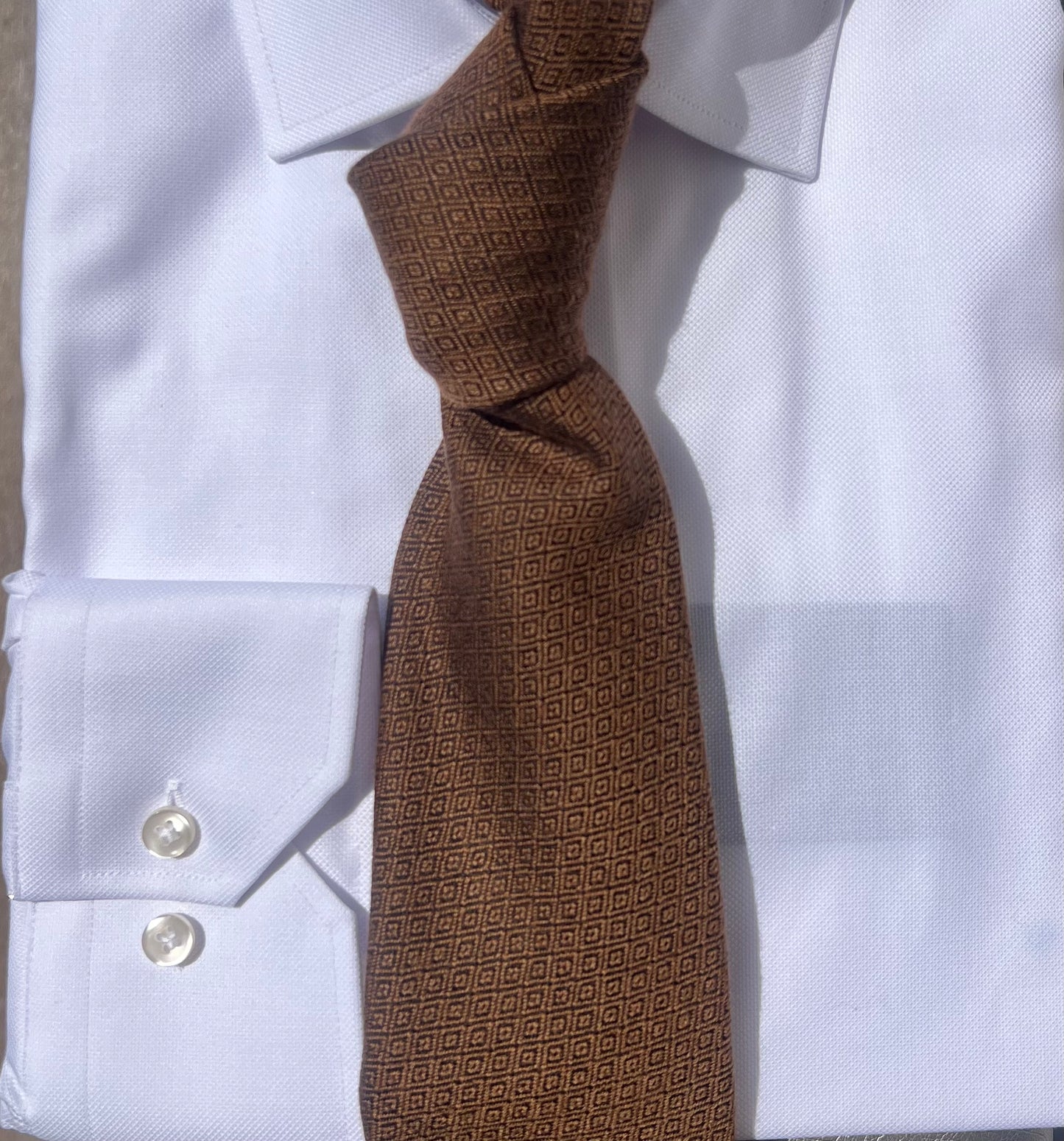Brown Cashmere Wool Necktie