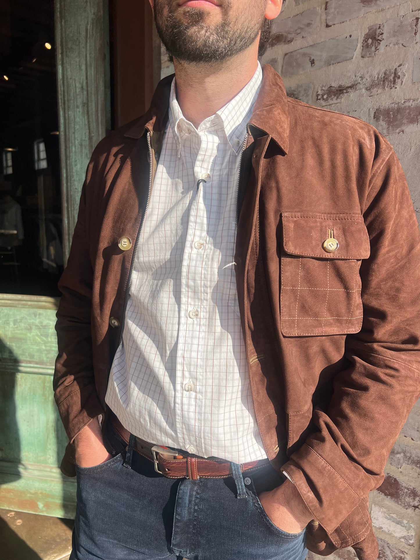 Greystone Lightweight Goat Suede Safari Jacket