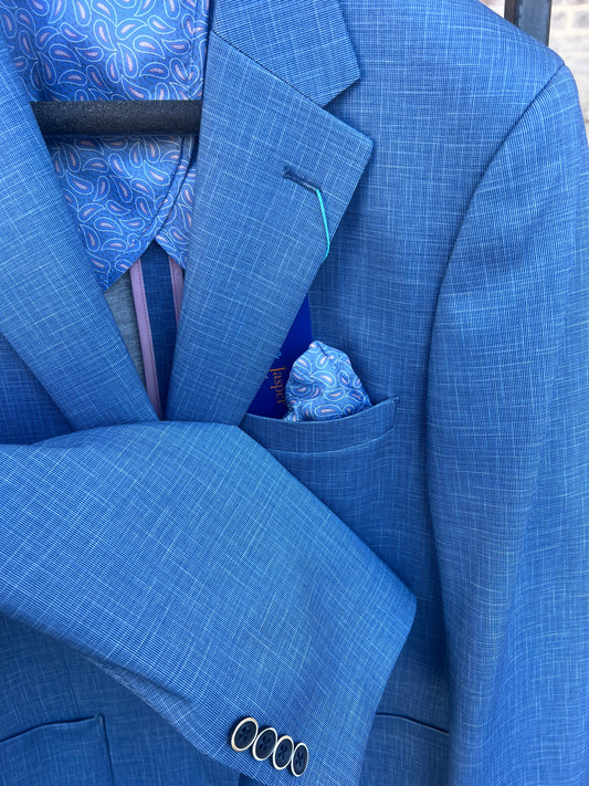 Blue Textured Sport Coat