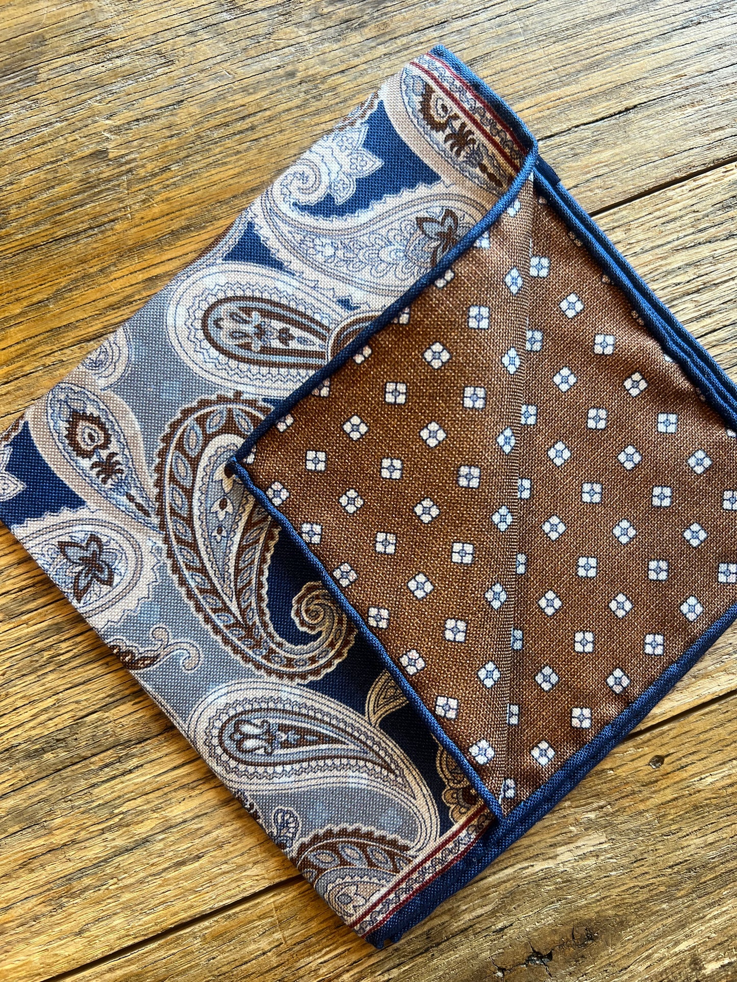 Paisleys & Geo Reversible Handkerchief