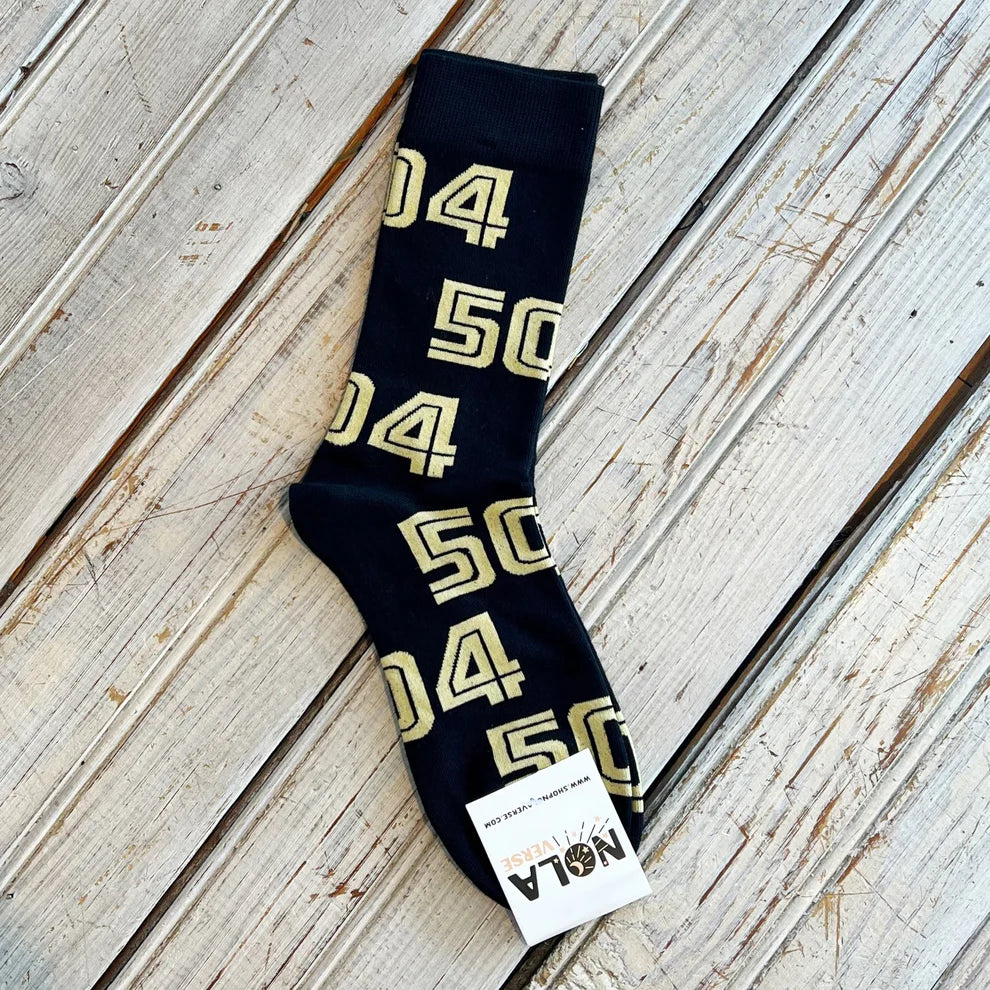 504 Black and Gold Socks