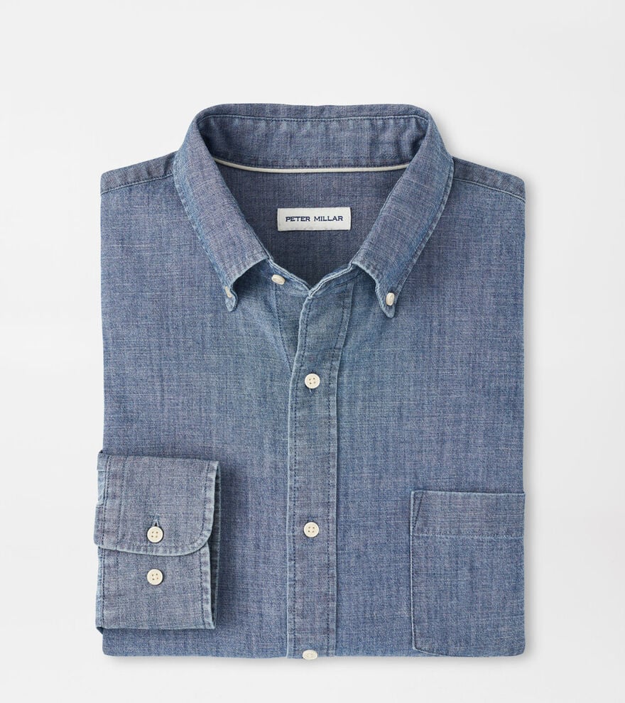 Tamworth Chambray Cotton Stretch Sport Shirt