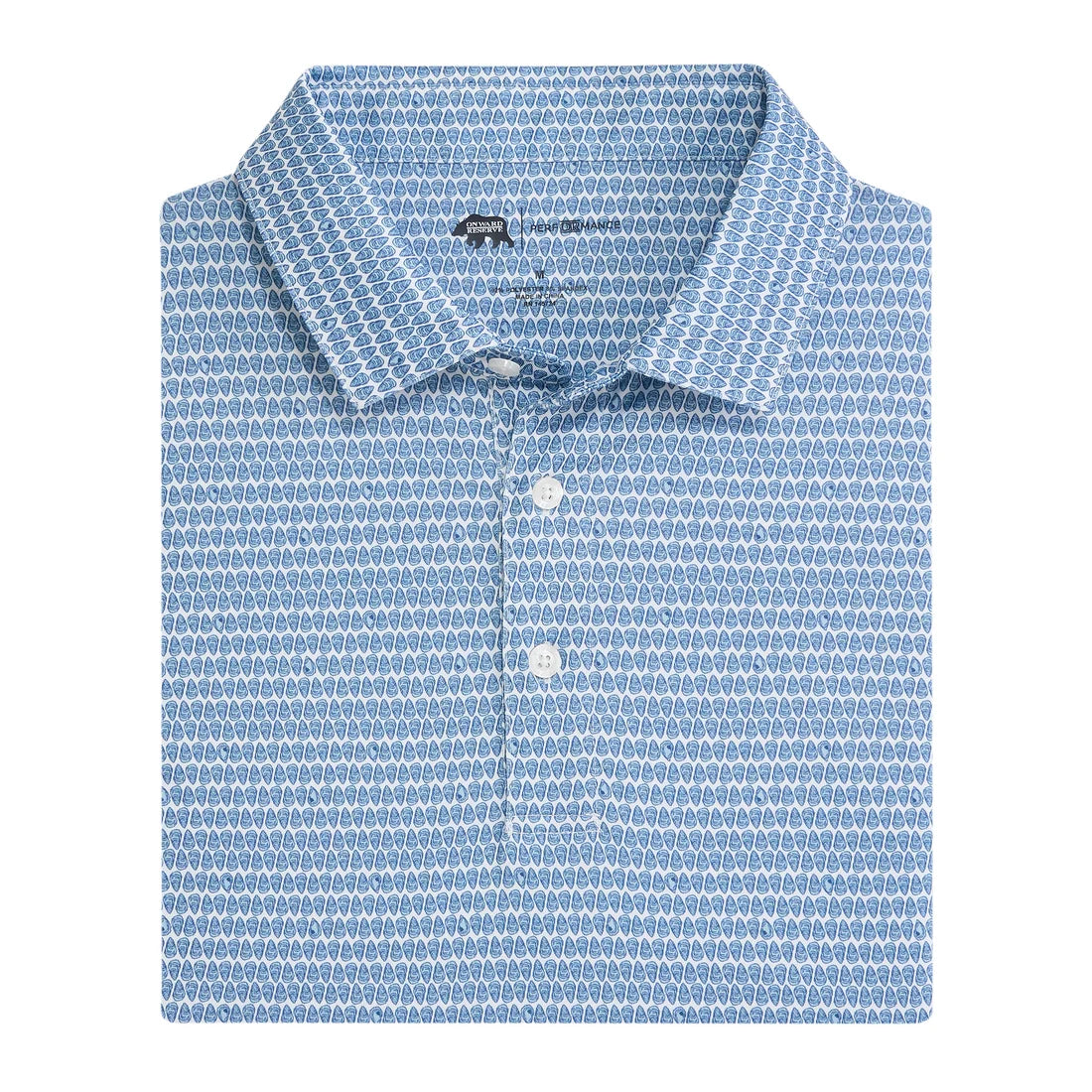 On the Half Shell Printed Performance Polo