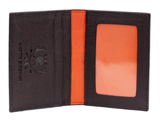 Anthony Alligator Grain Leather ID Wallet - Brown