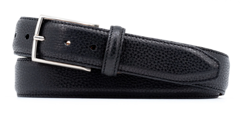 Hayward Antique Finish Royal Bull Hide Leather Belt - Black