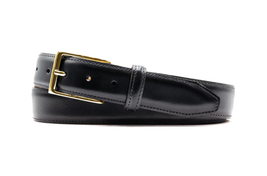 Smith 2 Buckle Coachman Leather Belt - Black