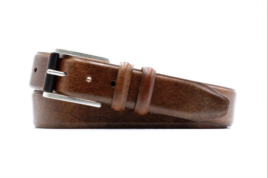 Hadley Italian Saddle Leather Belt - Oak