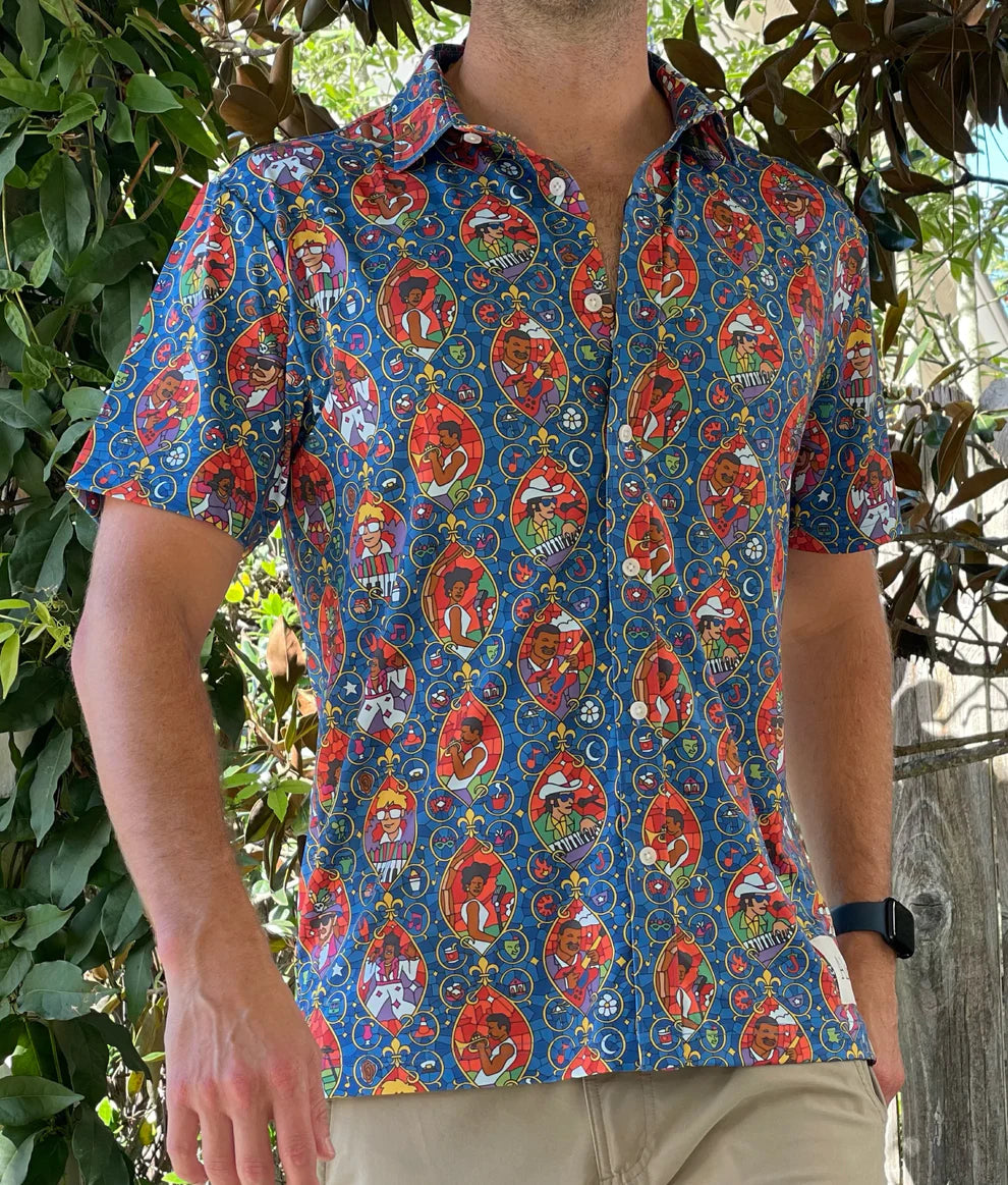 Stained Glass Performance Button Down