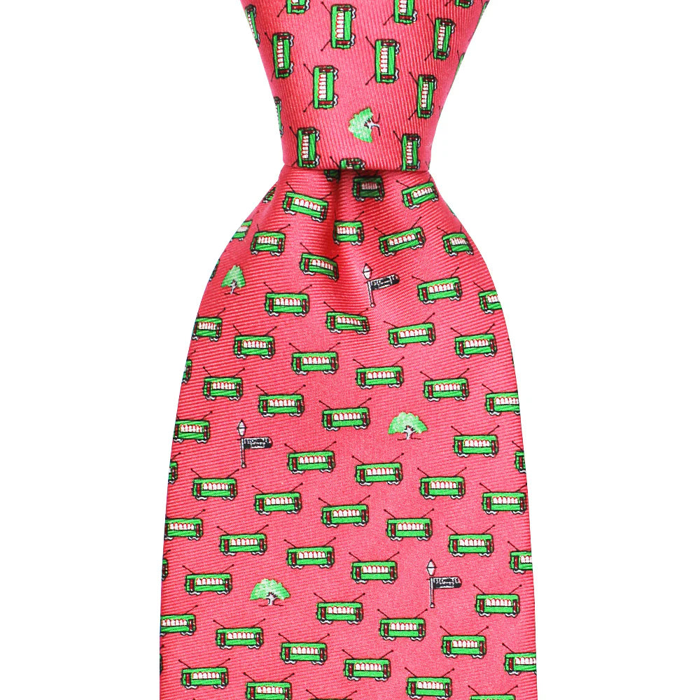 Streetcar Tie - Raspberry Red