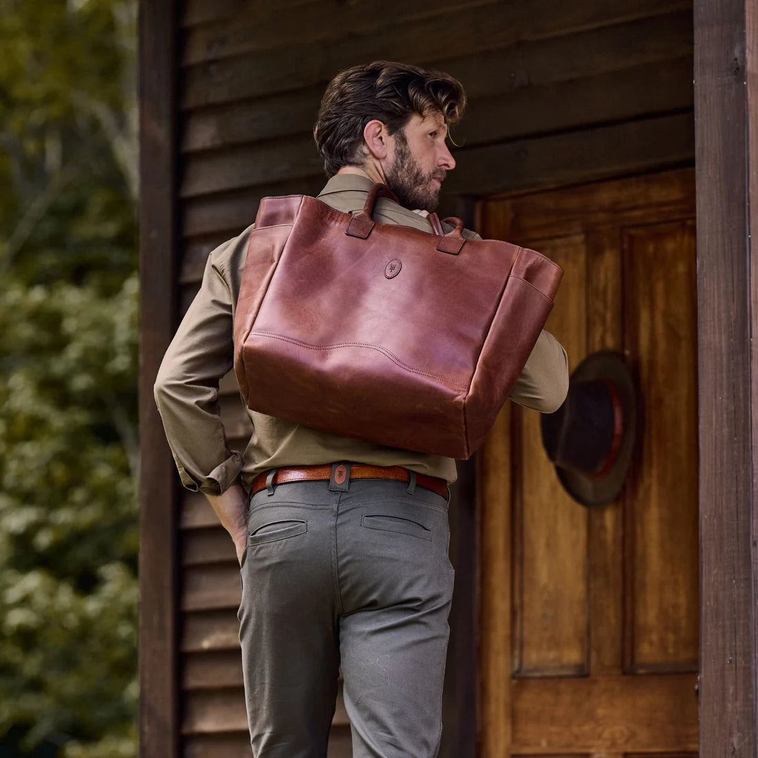 Leather Carryall Bag