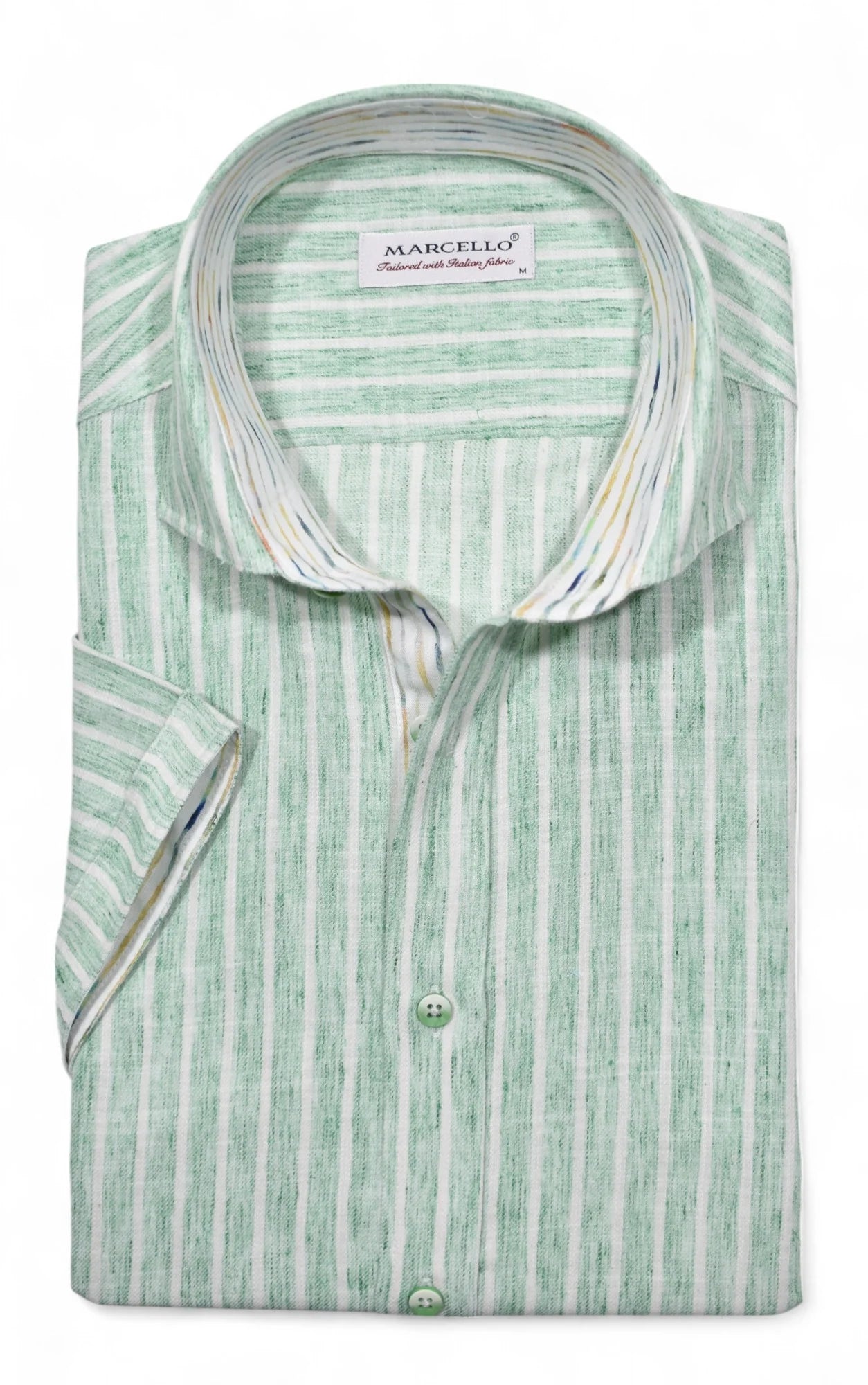 Vertical Stripe Short Sleeve Sport Shirt