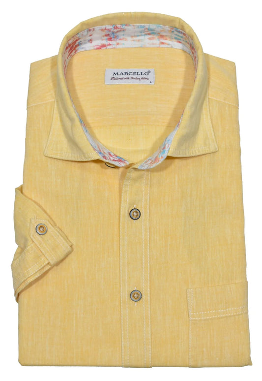 Amalfi Coast Short Sleeve Linen Sport Shirt