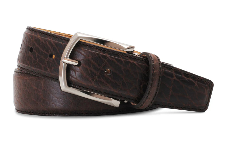 Chocolate American Bison Belt - CUSTOM