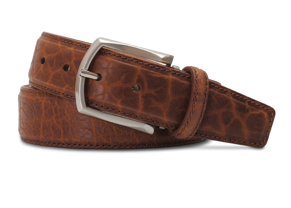 Cognac American Bison Belt - CUSTOM