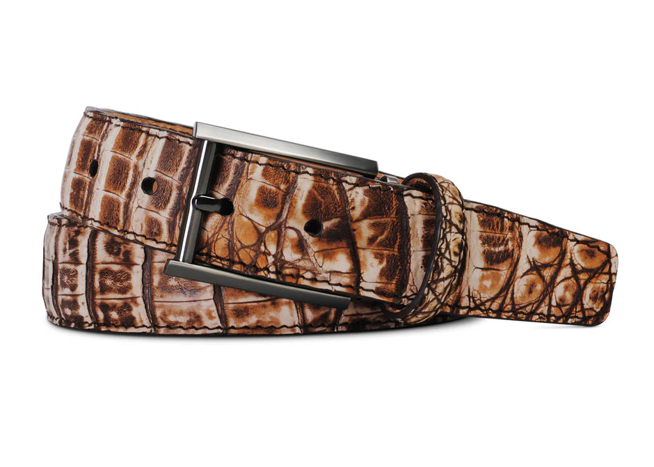 Desert Caiman Belly Crocodile Belt - CUSTOM