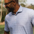 White Taproom Printed Performance Polo