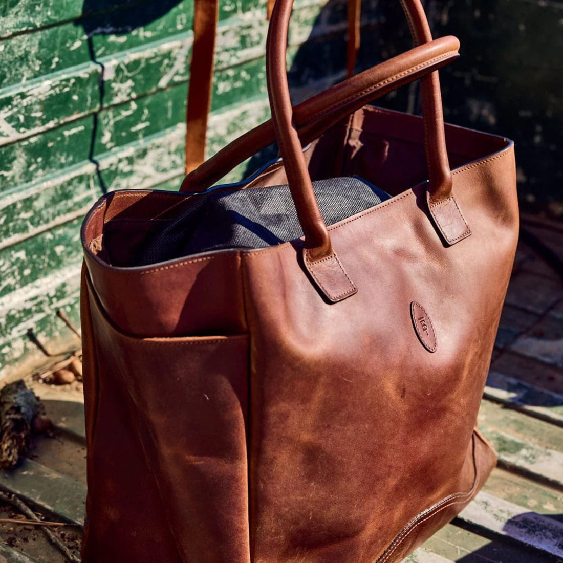 Leather Carryall Bag