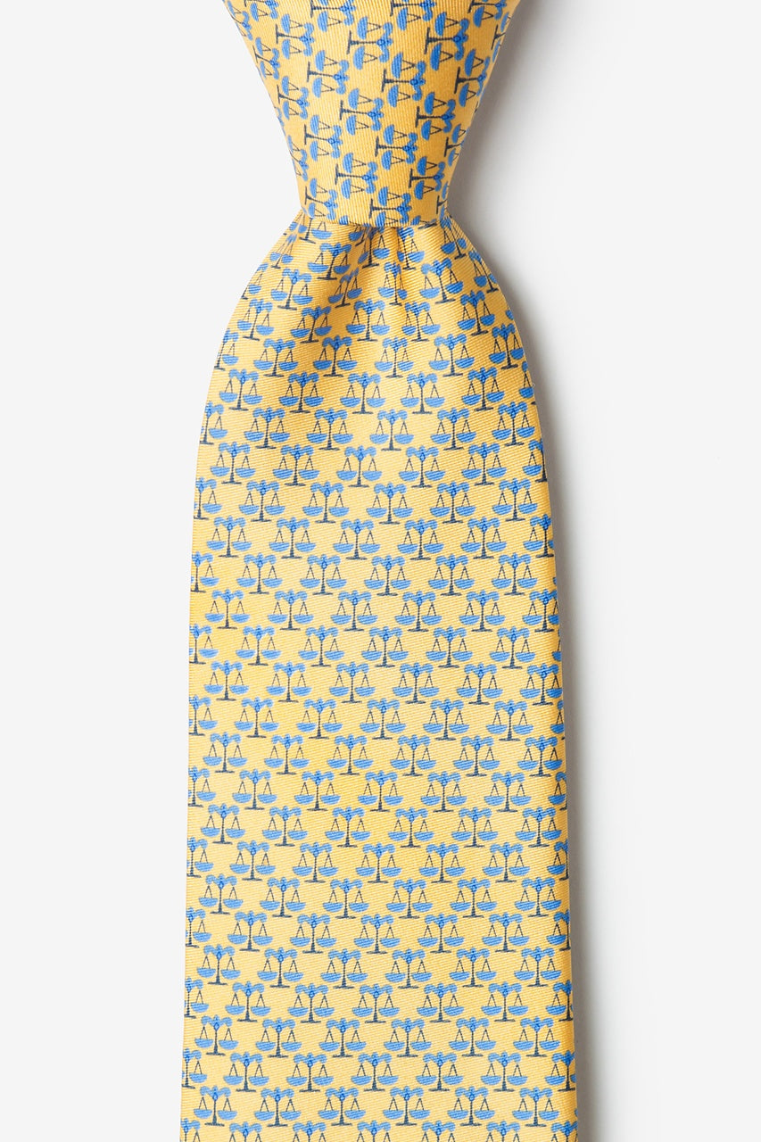 Scales Of Justice Yellow Tie