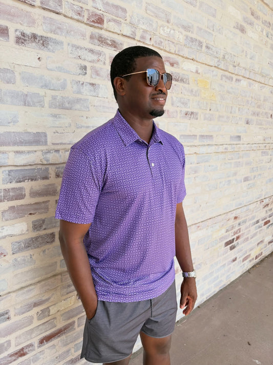 ALON Polo shirts in Purple & Gold at Iron Horse!!