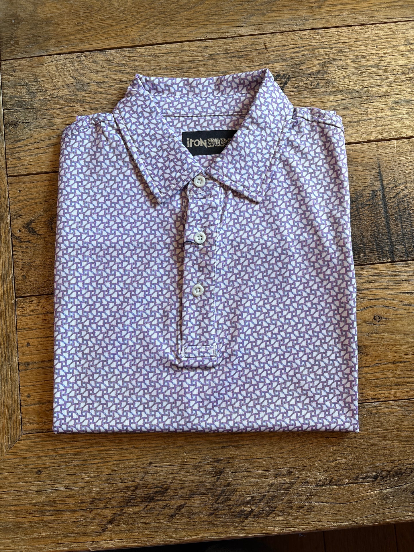 Purple Pattern Iron Horse Polo