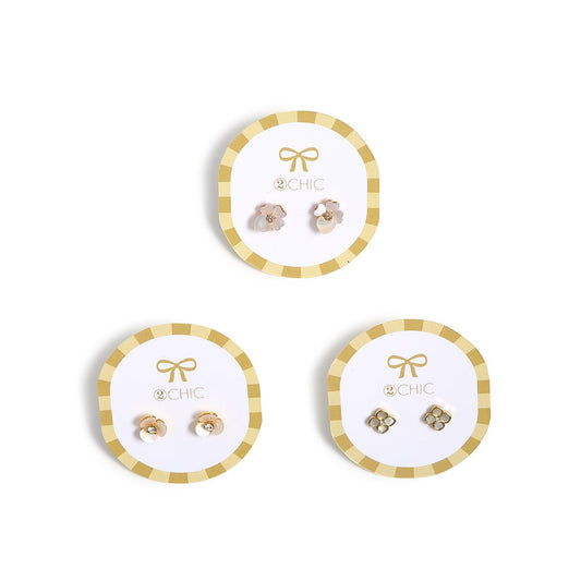 Mother of Pearl Floral Studs