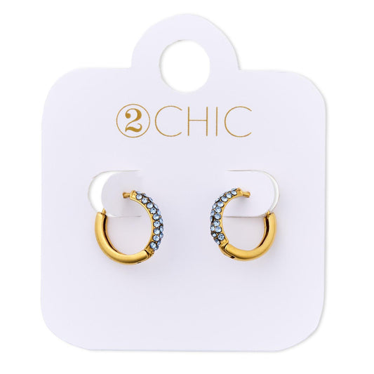 Pave Huggie Hoops