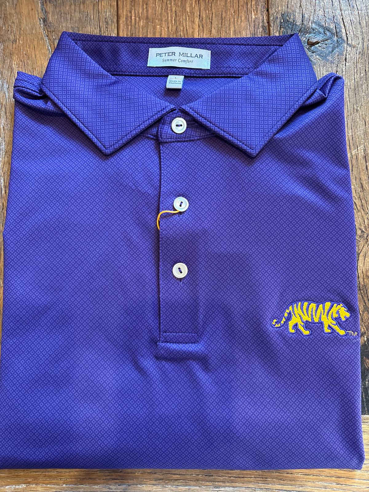 LSU Mike the Tiger Hugo Performance Jersey Polo