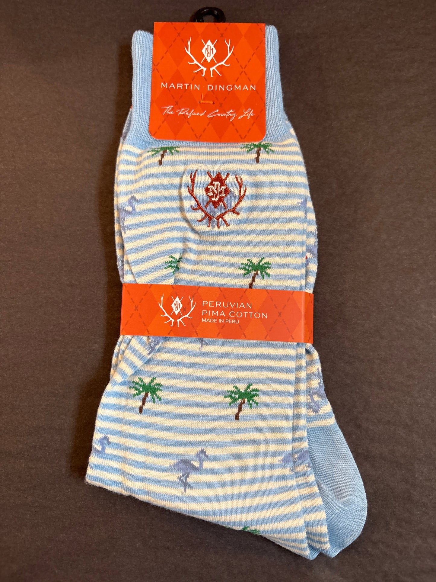 Tropical Stripe Peruvian Pima Cotton Socks