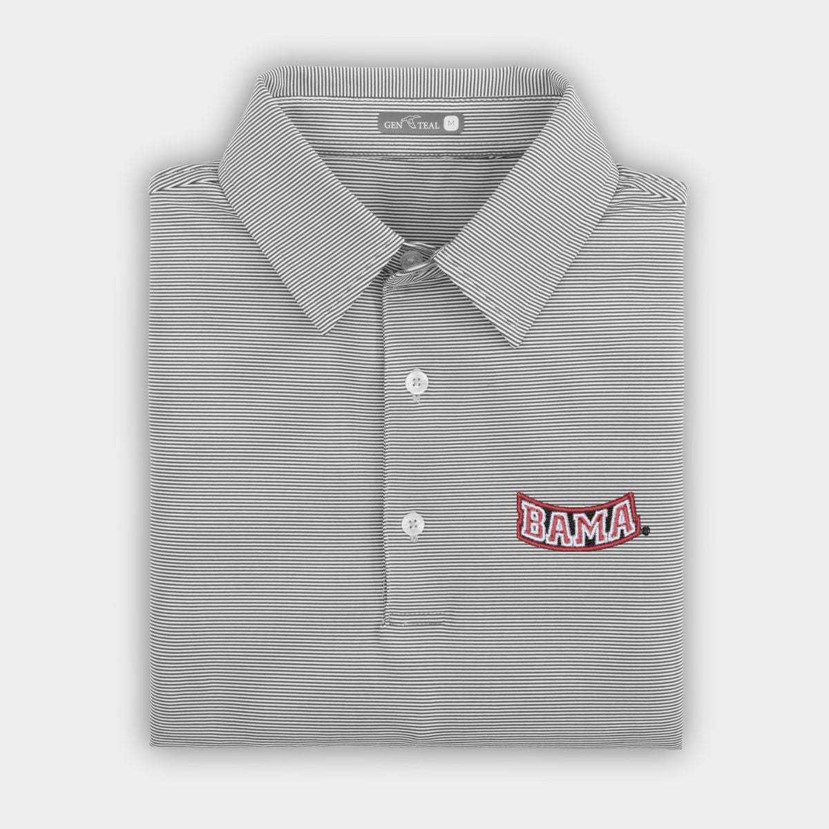 Alabama Club Pinstripe Performance Polo