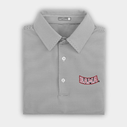 Alabama Club Pinstripe Performance Polo