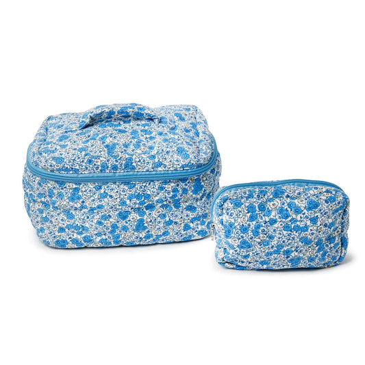 Floral Printed Cosmetic Case and Pouch