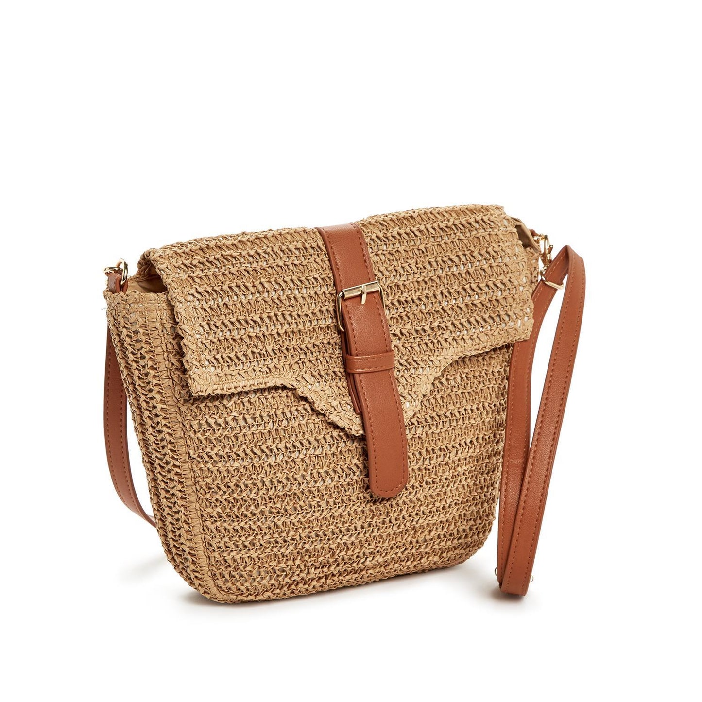 Raffia Crossbody Bag