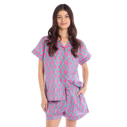 Preppy Bamboo Cotton Pajama Set