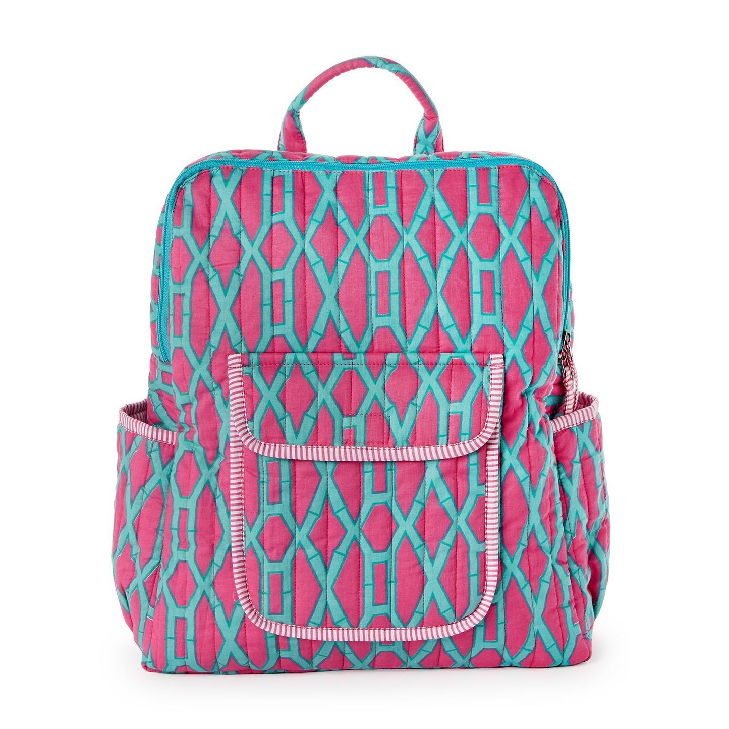 Preppy Bamboo Cotton Block Printed Back Pack